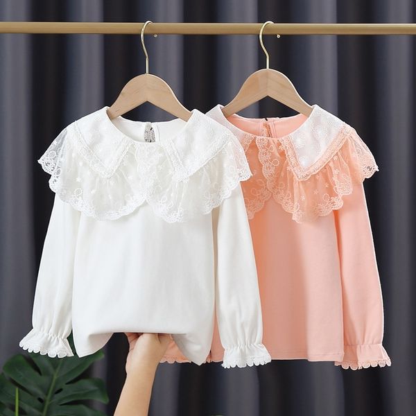 

spring autumn girls long sleeve t shirts baby kids children fashion clothes streetwear long sleeve 1 to 8 years, Blue