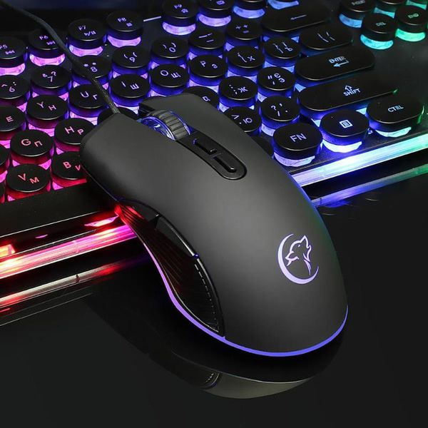 

4 colors lighting mouse wired gaming 4 modes adjustable dpi mouse for pc lapr30