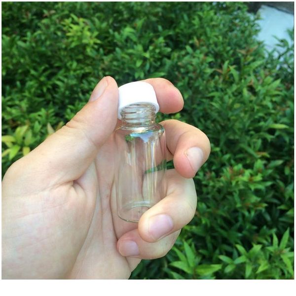 

27x58x14mm 20ml glass bottles with plastic cap transparent small empty bottles jars cosmetic containe bbyasr