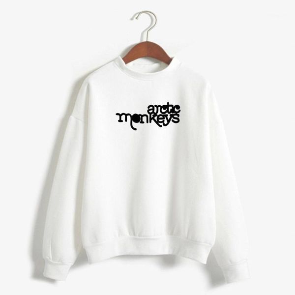 

autumn winter [arctic monkeys] printed o-neck sweatshirt long sleeve pullovers female hip hop skateboard sweatshirts1, Black