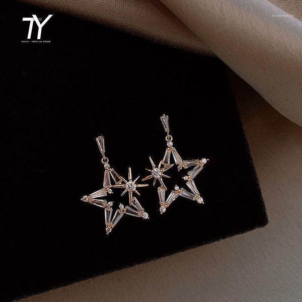 

2020 new classic five pointed star shape pendant earrings for woman design sense of star jewelry girl's unusual earring1, Silver