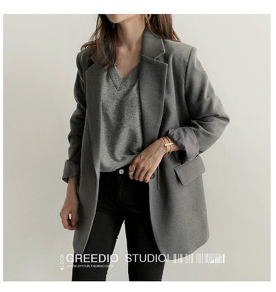 

2020 designer blazer women's coats long sleeve single-breasted blazers suit jacket outerwear x437 t200817, White;black