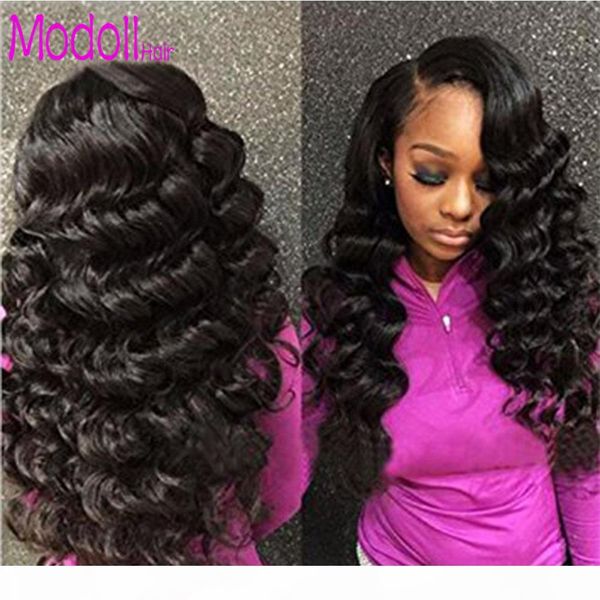 

loose wave human hair bundles with closure brazilian loose wave bundles with closure remy human hair 3 4 bundles with lace closure, Black;brown