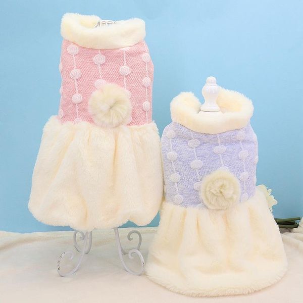 

pet clothes for chihuahua yorkshire cute princess puppy cat dog clothing winter warm fur dog coat for small medium dogs bbyqmy
