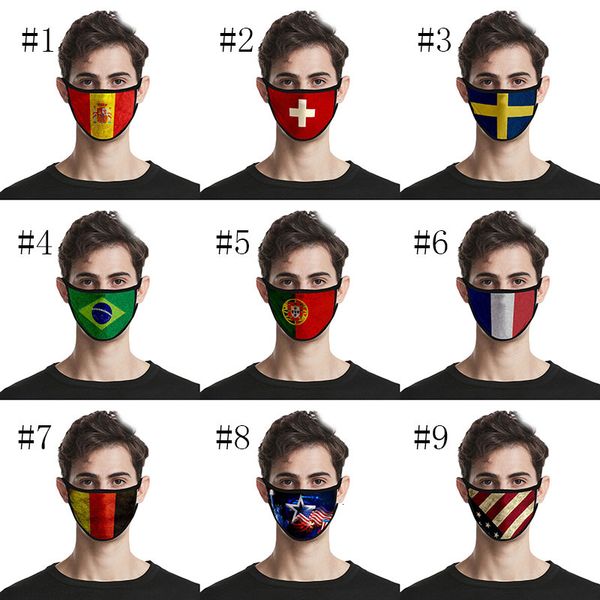 

3d printed wind national flag and dust respirator designer face mask cross-border breathable face masks ing