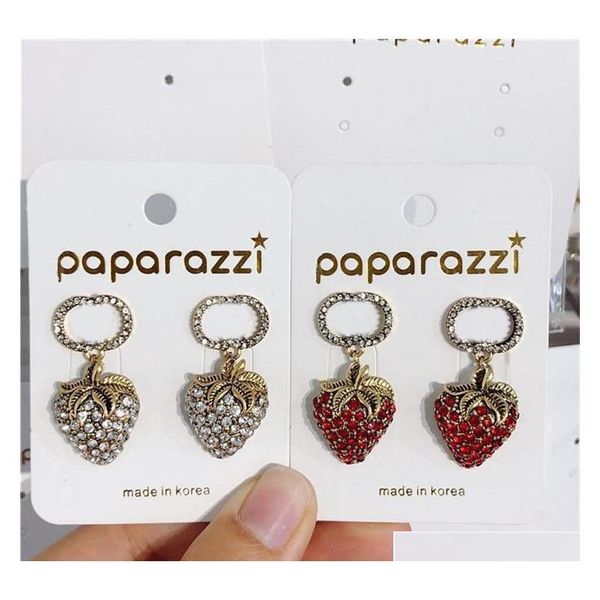 

strawberry pendant earrings crystal letters earring stud brand letters designer earrings women brand earrings stud gift y8hzx, Black