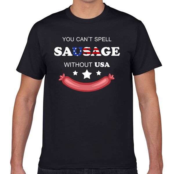 

t shirt men you cant spell sausage without usa america fit inscriptions geek cotton male tshirt xxxl sport hooded sweatshirt hoodie