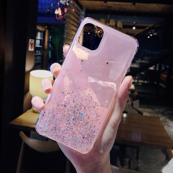 

luxury bling glitter phone case for iphone 11 pro max se xsmax xs xr 8 7 6s 6 plus soft silicone transparent bbytlh bwkf