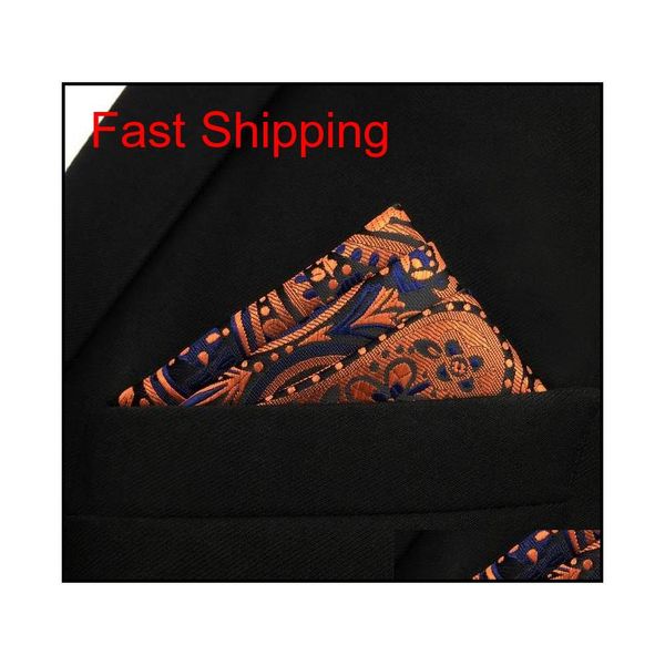 

ph18 paisley red orange orangered blue black pocket square mens neck qyljff mj_fashion, Blue;white