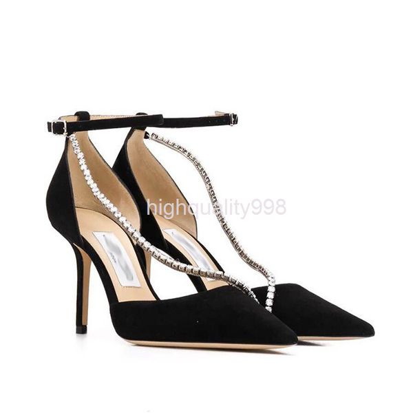 

dress shoes high heel sandals pointed wedding fairy style thin high s, Black