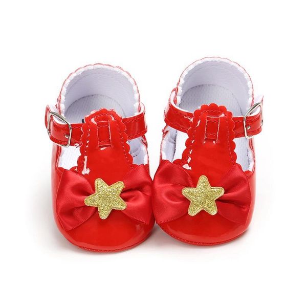 

first walkers cute baby girl shoes bowknot leather born anti-slip soft sole sneakers child 0-12 month