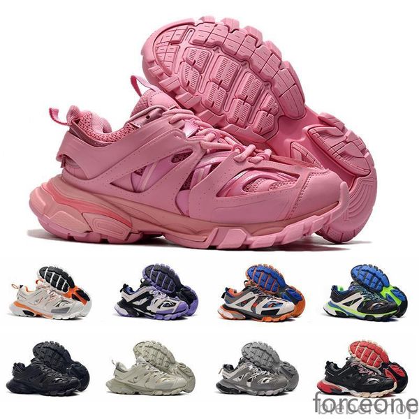 

new pink color release 3.0 tess s paris triple s sneakers clear sole casual shoes for women mens trainers tripler 36-45 fo, Black