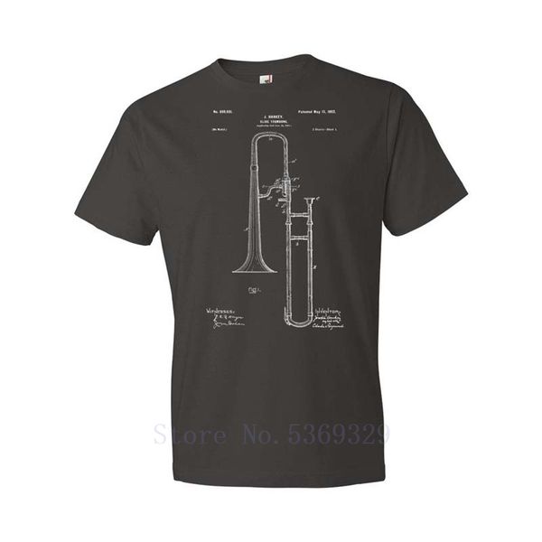 

2019 cool new summer slide trombone patent art gift trombone patent trombone player cotton s hoodie designers t shirts sweatshirt