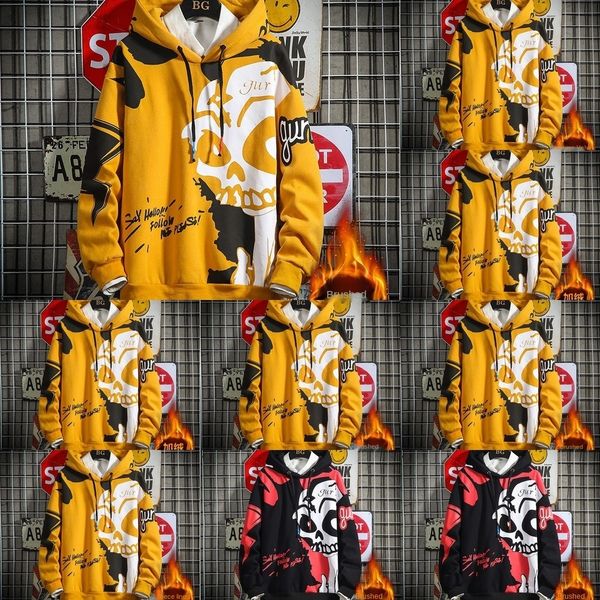 

3ua9k new men's cashmere skull printed fashion for s in autumn winter teenagers 2019 men's cashmere sweater sweaterskull printed h, Black