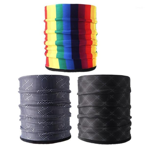 

cycling caps & masks durable fleece neckerchief winter warm outdoor half face neck thermal mask scarf1, Black