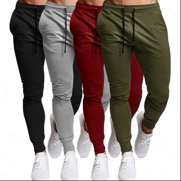 

new brand joggers men autumn winter gyms sweatpants menstrousers sporting clothing the bodybuilding track pants, Black