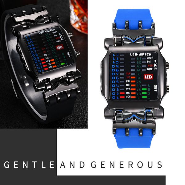 

ary led electronic watch creative crab led watch xm-jof2, Slivery;brown