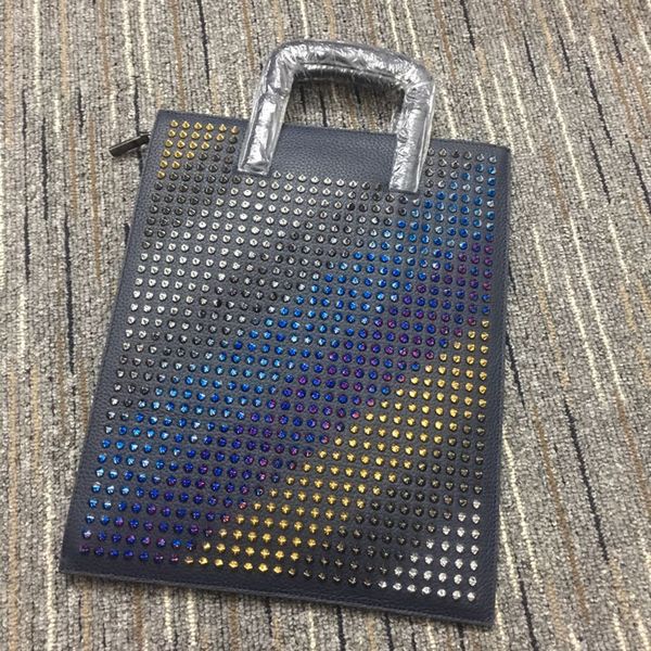 

fashion handbags for women rivet bag personalityhead embossed holding envelope shoulder bag street trend head men genuine leather purse bags