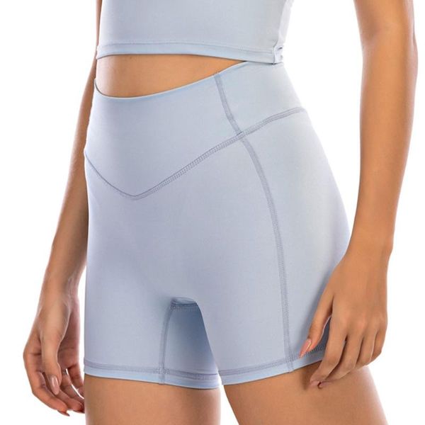 

yoga outfits nylon soft high waist shorts women workout fitness biker cycling short leggings female sports gym booty, White;red