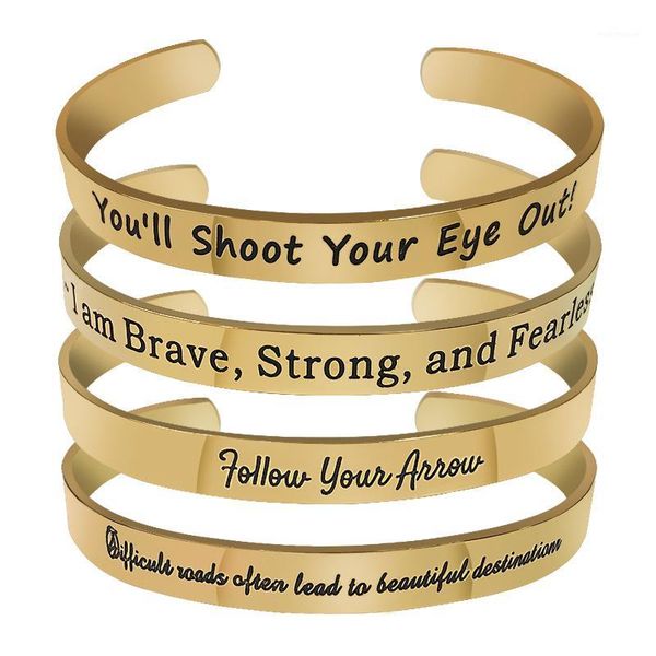 

beaded, strands 2021 european and american fashion c-shaped stainless steel open-ended bracelet simple metal couple1, Black