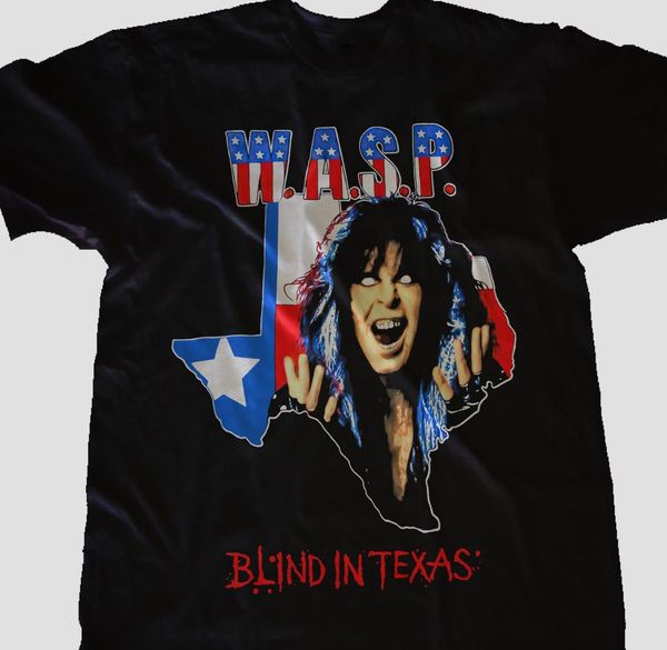 

w a s p blind in texas heavy metal saxon ratt black t _ shirt sizes : s to 6xl men t shirt sport hooded sweatshirt hoodie