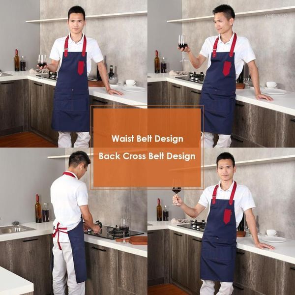 

aprons canvas apron painting kitchen chef cooking baking restaurant w/ pocket beautiful big pocket, and practical1