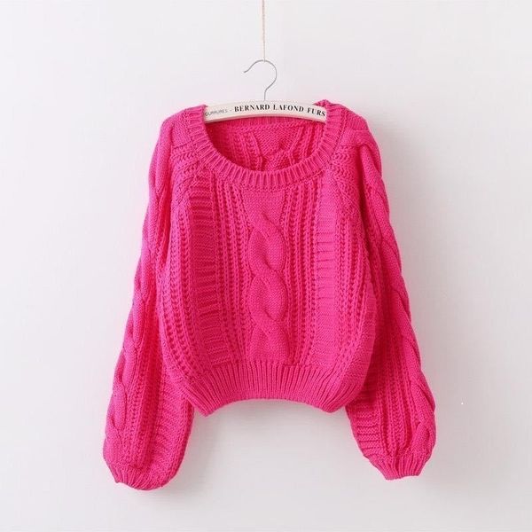 

2021 autumn and winter sweet lazy color long-shouldered female-style shirt loose, thick sweater for female y506 sr1z, White;black