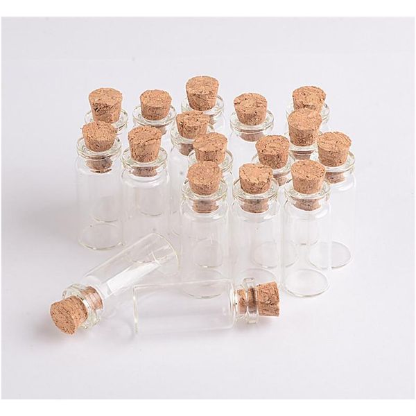 

100 pcs 1.4ml mini bayonet glass bottles with cork transparent wishing bottles dy 12x28x6 mm little glas jllljc jhhome