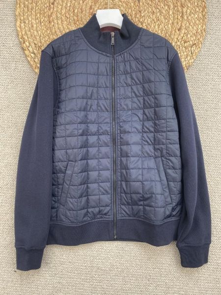 

men's down & parkas 2021 designer padded jacket thin cotton coat autumn stand-up collar quilted knitted stitching thick, Black