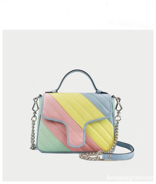 

2020 macaron fashion handbags fashion zig zag print bags women bag shoulder bag leather crossbody bag