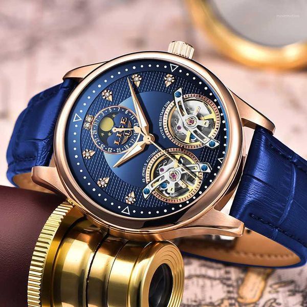 

lige men's watches mens watches automatic mechanical sport watch men wirstwatch tourbillon reloj hombres 20201, Slivery;brown