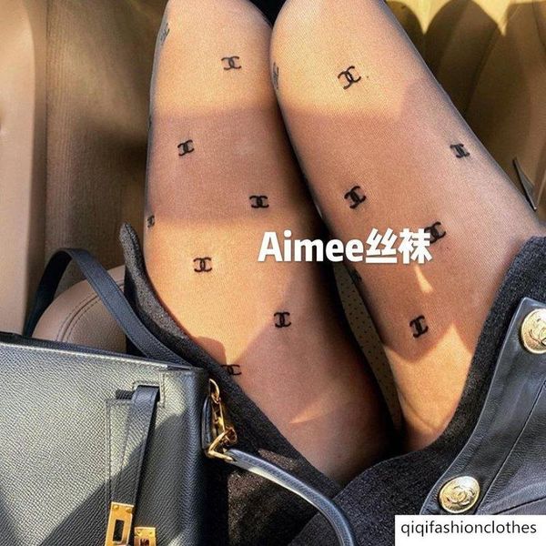 

aimee own small fragrance show flocking stockings, White;black