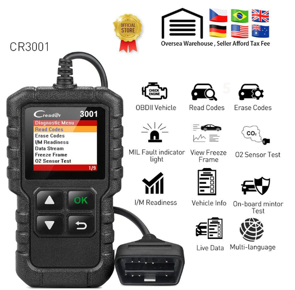 

x431 cr3001 full obd2 scanner obd 2 eobd code reader creader 3001 car diagnostic tool pk ad310 cr319 elm327 scantool