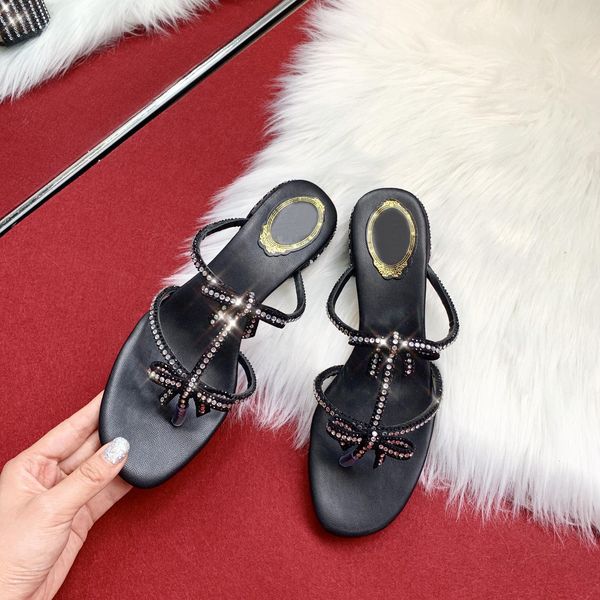 

rhinestone bow сандалии фея стиль roman средней каблук толстый каблук клип ноги летом сандалии носить высокие каблуки, Black