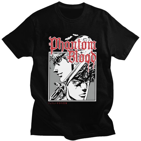 

уникальный мужской jojo bizarre adventure коротким рукавом га аниме tshirt досуг phantom blood tee tops спортивные толстовка с капюшоном бал
