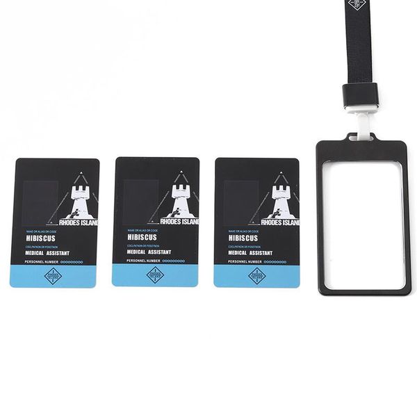 

keychains game arknights id holder badge cute key chain funny ring woman kids keyring man girls llavero brelok keychain personality, Silver