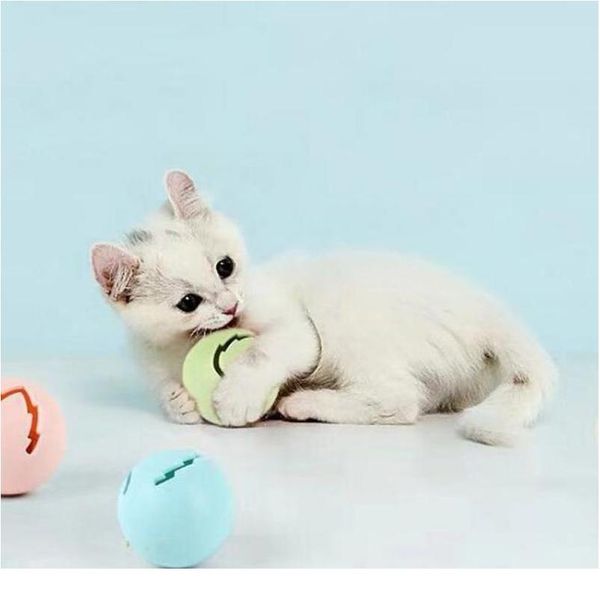 

3pcs/set pet cat toys set mint ball glow ball bell ball for cats interactive magic toy with light keep bbymko