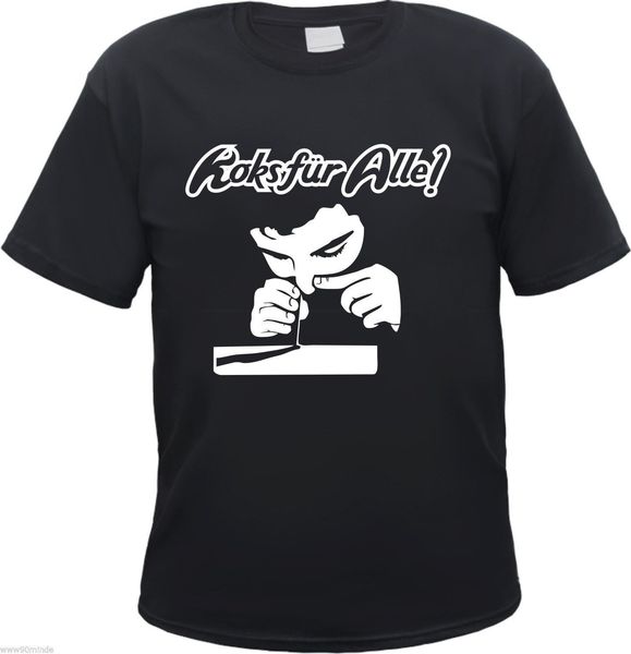 

koks alle t shirt schwarz/weiss s bis 3xl party shirt kokain cocain fashion men t shirts round neck hipster sport hooded sweatshirt hoodie