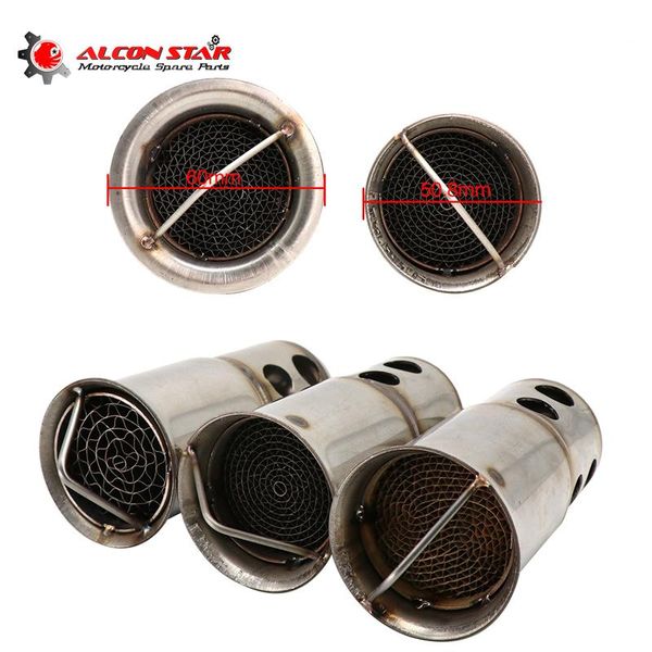 

alconstar- 51mm/60mm motorcycle removable catalyst db killer system modified sainless steel exhaust muffller pipe