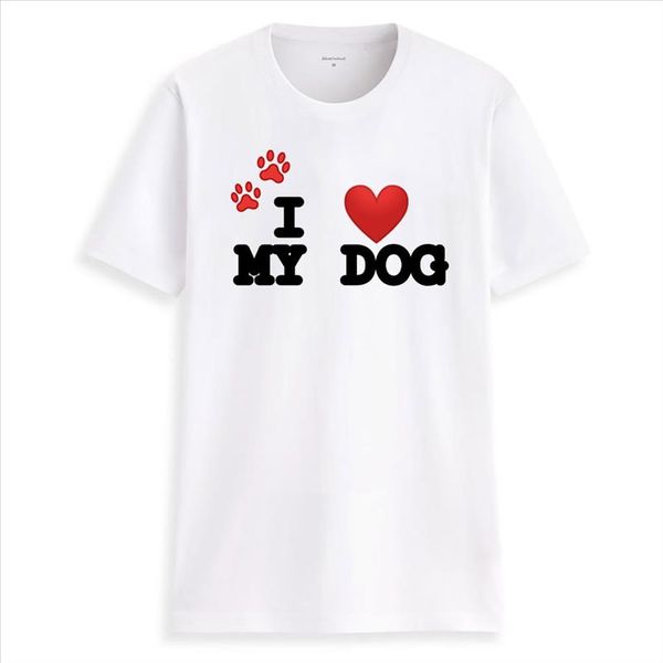 

hillbilly i love my dog t women love heart footprint print t shirt summer gift for lover for girl, White