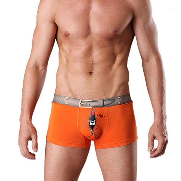 

underpants man boxer brand underwear for bears soft modal cute 3d cartoon gay men's funny panties mens underware menswear1, Black;white