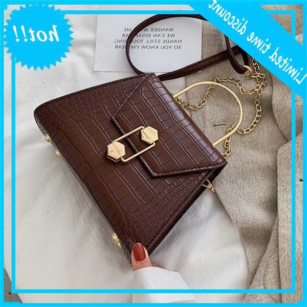 

stone pattern pu leather crossbody bags for women 2020 small totes with metal handle lady shoulder messenger bag handbags v6ve