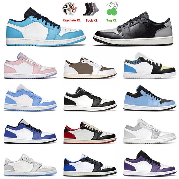 

jumpman 1 1s low basketball shoes mens university blue shadow galaxy unc pine green mocha court purple crimson tint reverse bred sneakers tr, White;red