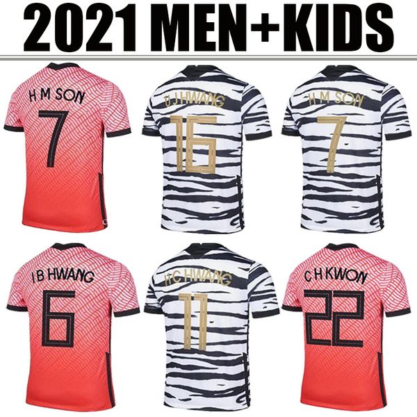 

2020 soccer jersey h m son i b hwang h c hwang u j hwang c h kwon 2021 home away home away football uniform, Black;yellow