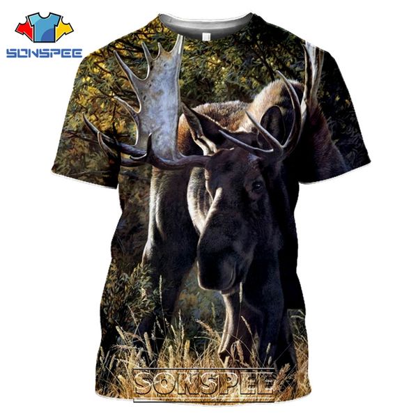 

animal deer men moose 3d print shirts hippie oversized hippie men clothing