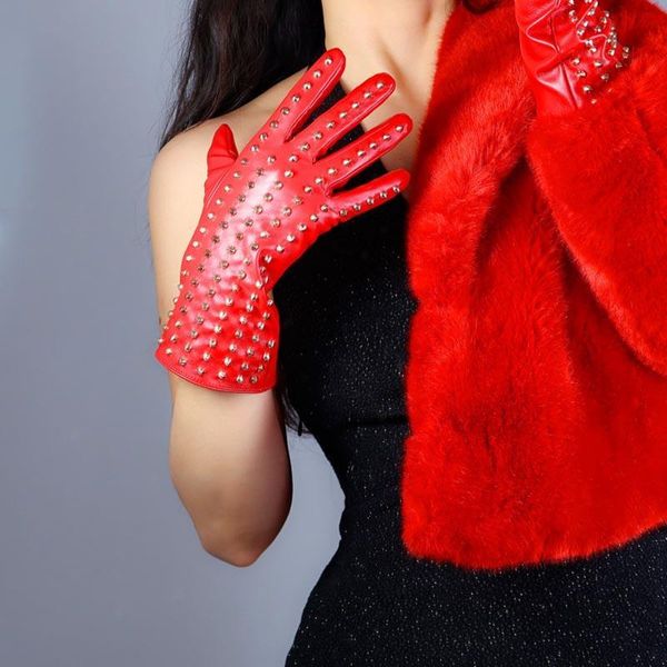 

28cm elegant pu leather white formal gloves for women evening black gloves red wedding party gloves witte handschoenen st355 h qylvcg