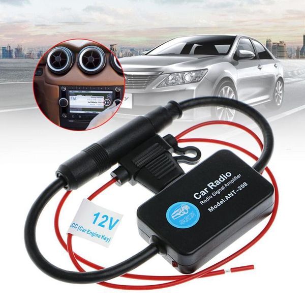 

12v 25db car fm radio antenna with indicator model ant-208 auto car fm antenna for vehicle boat1