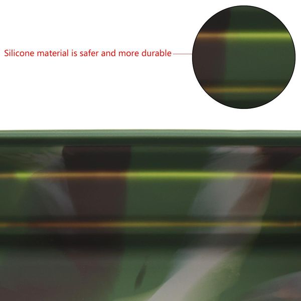 

1200 мл цвет камуфляж портативный прямоугольник силикон scalable складной закуска bento box с силиконовыми заглушками для 40230 стоградусно