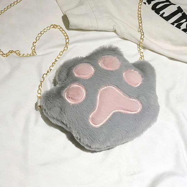

lovely 1 pcs women student shoulder crossbody bag durable anti-wear cute plush cat bags for mobile phone