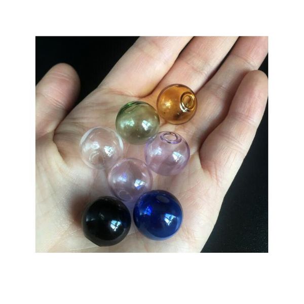 

50pieces 16mm colorful round ball glass globe orbs pendant glass bottle vial pendant jewelry accessories findings tool jllplk, Black